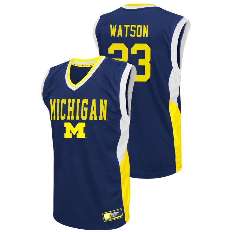 Michigan Wolverines Men's NCAA Ibi Watson #23 Blue Fadeaway College Basketball Jersey LGA1649PU